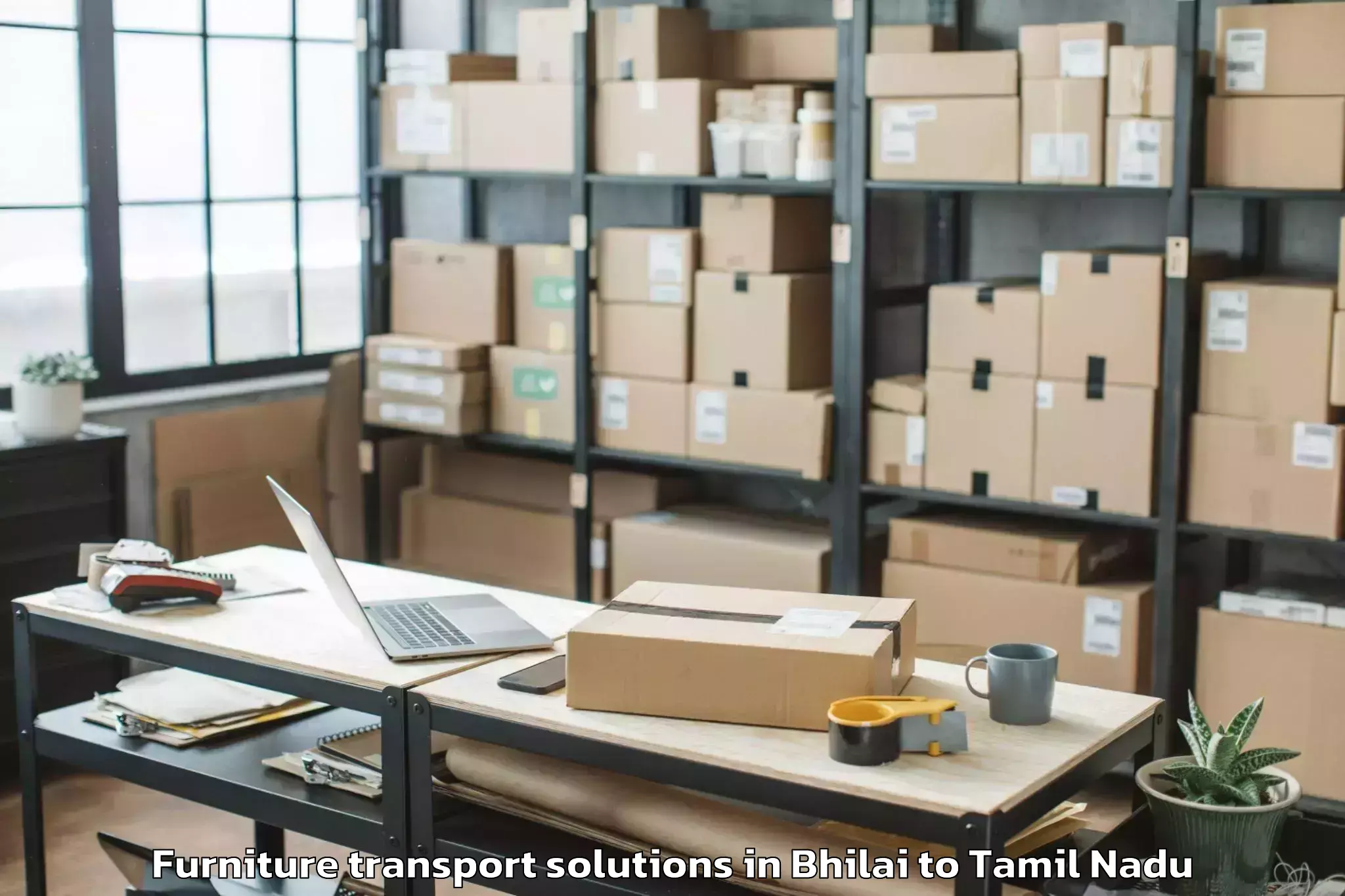 Get Bhilai to Kavalur Furniture Transport Solutions